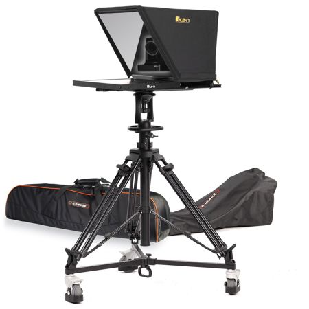 Ikan 19" Professional High Bright Teleprompter with Pedestal, Dolly Turnkey and OTTICA 20x PTZ Camera