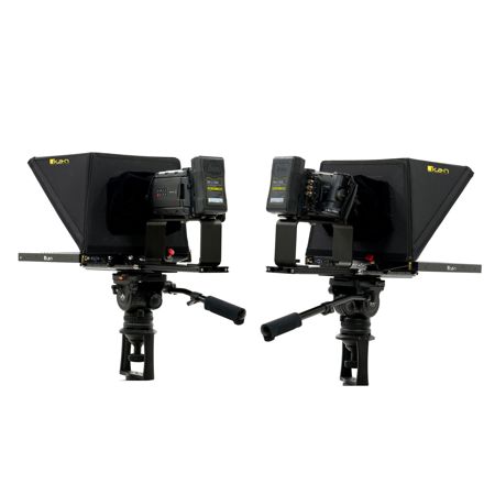 Ikan P2P Interview System with 2x 19" 3G-SDI High Bright Teleprompters & Cables