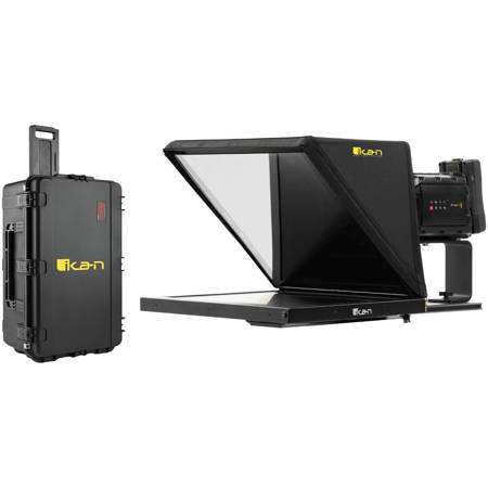 Ikan PT4900 Pro 19" High Bright Beam Splitter Teleprompter Travel Kit, HDMI