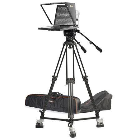 Ikan 19" HDMI Teleprompter with Tripod and Dolly Turnkey