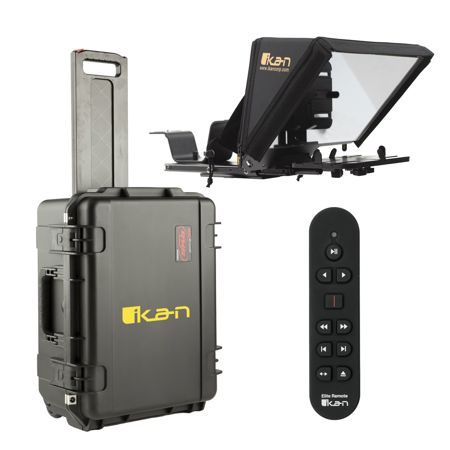Ikan Elite Universal Teleprompter w/Remote,Hard Case for iPad/iPad Pro,Version 2