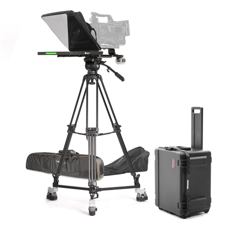 Ikan 15" 3G-SDI Teleprompter w/Tally Light, Tripod, Dolly Turnkey & Travel Case