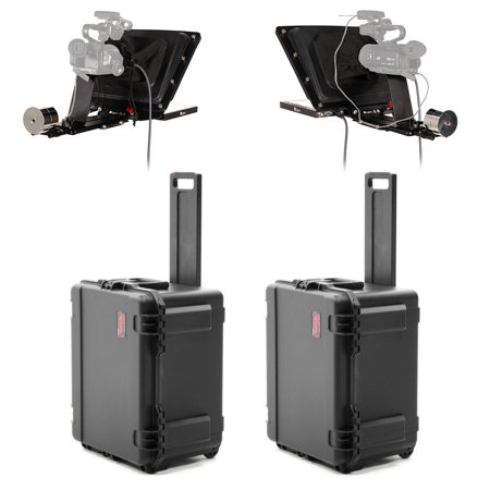 Ikan P2P Interview System w/2x 15" Widescreen Teleprompter,2x SDI Cable,2x Case