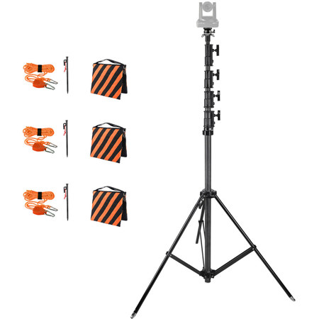 Ikan E-Image 21' 5-Section Carbon Fiber Tripod Stand for PTZ Camera, Black