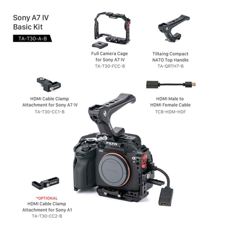 Tilta Basic Full Camera Cage Kit for Sony a7 IV, Black TA Tilta Basic Full Camera Cage Kit for Sony a7 IV, Black TA
