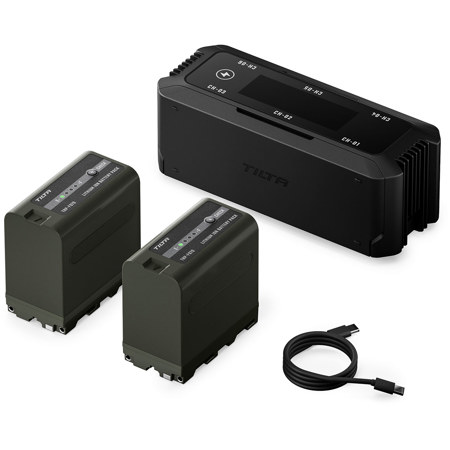 Tilta 6-Channel Foldable Charging Station with 2x NP-F970 Battery