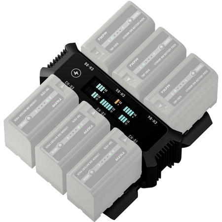 Tilta 6-Channel Foldable Charging Station for L-Series/NP-F Batteries, Black