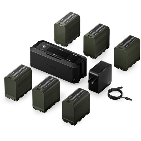 Tilta 6-Channel Foldable Charging Station with 6x NP-F970 Battery China Plug