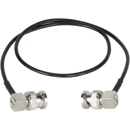 Tilta 20" Thin Right-Angle to Right-Angle BNC SDI Cable, Black