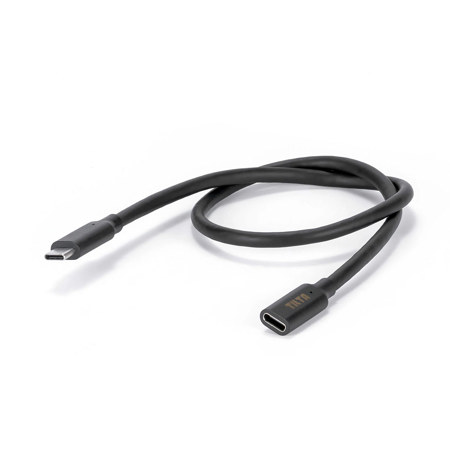 Tilta 1.6' USB-C Male to Female Extension Cable, Black