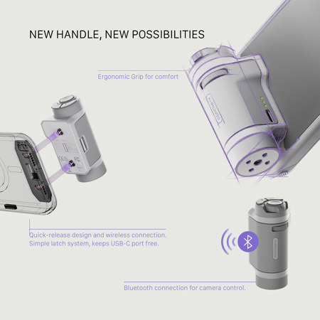 Tilta Khronos Lite Control Handle with Magnetic Backplate for