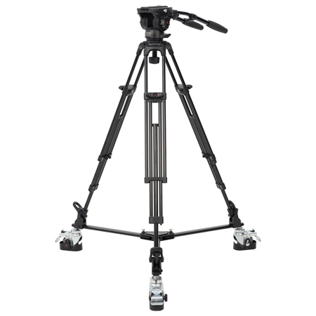 Ikan E-Image EH780 Fluid Head with GA752 3-Section Aluminum Tripod and EI-7003B Dolly