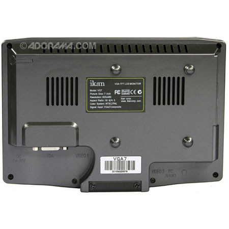 Ikan VG7 7in SD VGA LCD Monitor, 800x480 Resolution