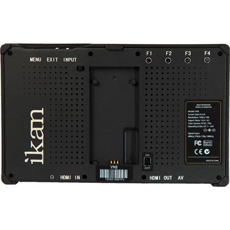 Ikan VH8 8" HDMI Monitor with HD Panel for Canon 900 Series
