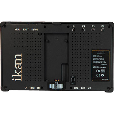 Ikan VH8 8" HDMI Monitor with Nikon EN-N Battery Plate