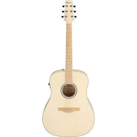 Ibanez Advanced Acoustic Series AAD77M1E Acoustic Electric Guitar, Open Pore Antique White