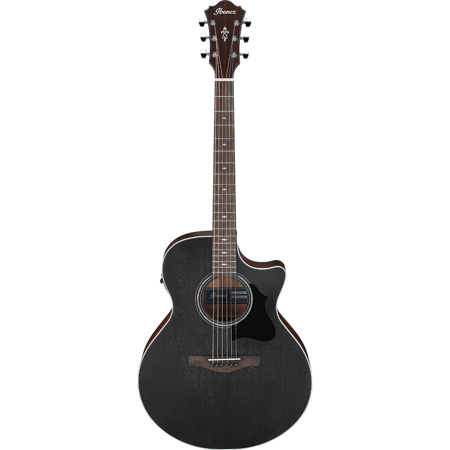 Ibanez AE140 Acoustic Electric Guitar, Weathered Black Open Pore Top/Natural