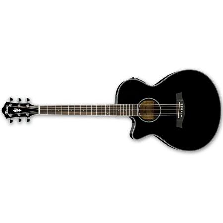 Ibanez AEG10LII Left-Handed Acoustic Electric Guitar, Black High Gloss