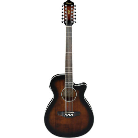 Ibanez AEG1812II 12 String Acoustic Electric Guitar, Dark Violin Sunburst