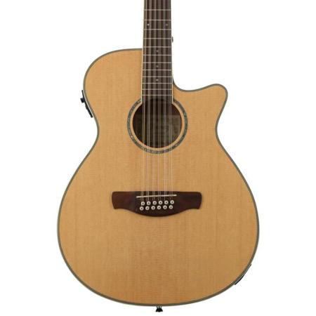 Ibanez AEG1812II 12 String Semi Acoustic Guitar Natural High Gloss AEG1812IINT