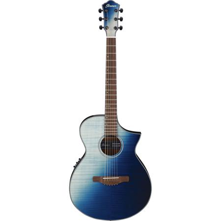 Ibanez AEWC32FM Acoustic Electric Guitar, Laurel Fretboard, Indigo Sunset Fade Gloss