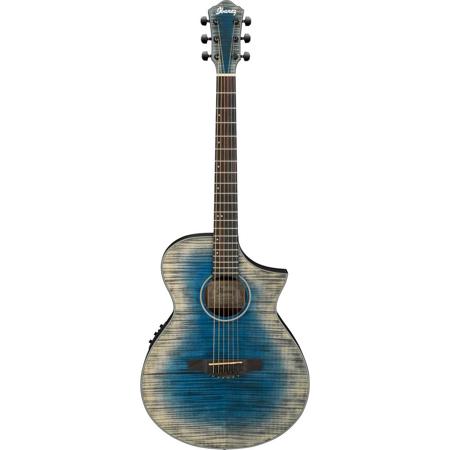 Ibanez AEW AEWC32FM Semi-Acoustic Guitar, Glacier Blue Low Gloss