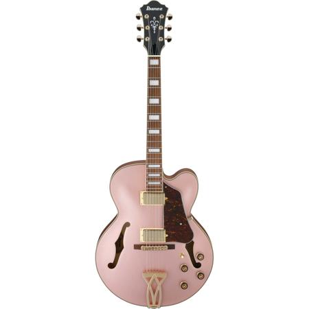 Ibanez AF Artcore AF75G Hollow Body Electric Guitar, Rose Gold Metallic Flat