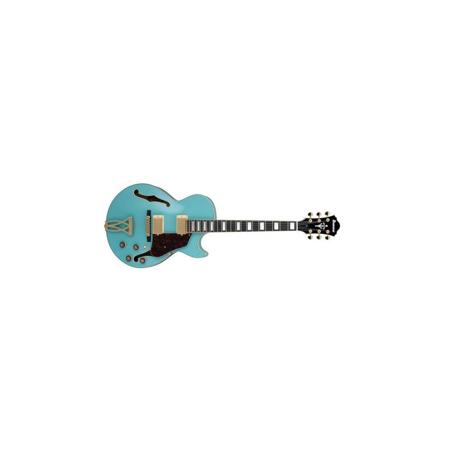 Ibanez Artcore AG75G 6 String Hollow Body Electric Guitar, 22 Frets, Set-In Neck, Bound Rosewood Fretboard, Passive Pickup, Mint Blue (Open Box, Never Used)