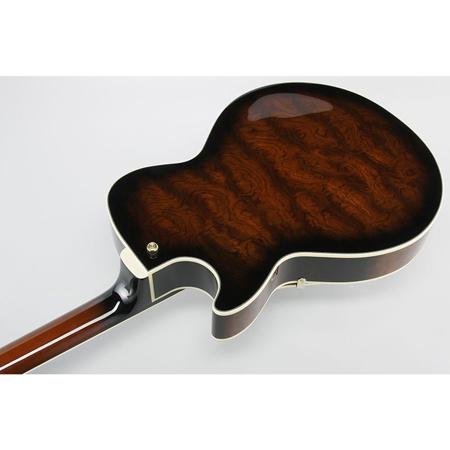 Ibanez Artcore AG95L Left-Handed Hollow-Body Electric Guitar,Dark Brown Sunburst
