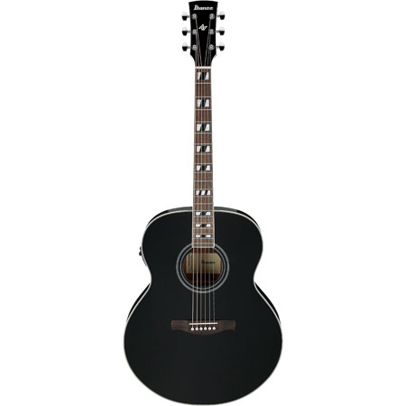 Ibanez Artwood Series AJ70M1E Acoustic Electric Guitar, Black High Gloss