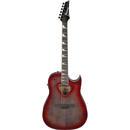 Ibanez Altstar Series ALT50FA Acoustic Electric Guitar, Red Doom Burst