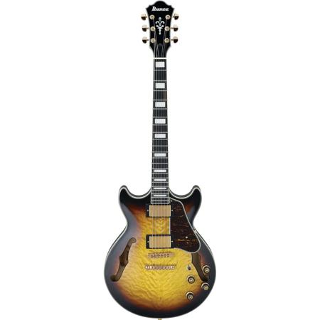 Ibanez AM93QM Artcore Expressionist Electric Guitar, Antique Yellow Sunburst