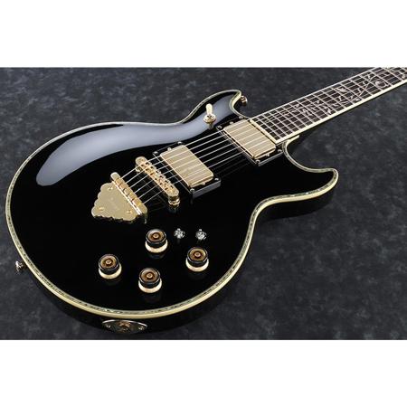 Ibanez AR Series AR620 Electric Guitar with Case, Bound Ebony Fretboard, Black