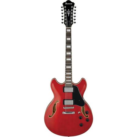 Ibanez AS Artcore AS7312 12-String Electric Guitar, Transparent Cherry Red