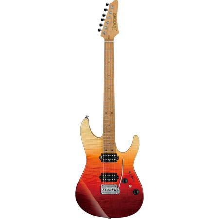 Ibanez AZ Premium Electric Guitar with Case, 24 Frets, Tequila Sunrise Gradation