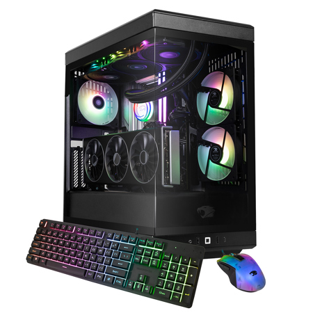 iBUYPOWER Y40BA9R97XT02 Liquid Cooled Gaming Desktop Computer, AMD Ryzen 9 9900X3D 4.4GHz, 32GB RAM, 2TB SSD, AMD Radeon RX 9070 XT 16GB, Windows 11 Home, Black