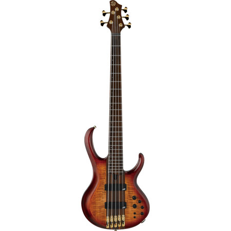 Ibanez BTB Premium BTB1905E Electric Bass Guitar, Brown Topaz Burst Low Gloss