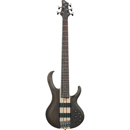 Ibanez BTB Standard BTB605 5-String Electric Bass Guitar, Transparent Gray Flat