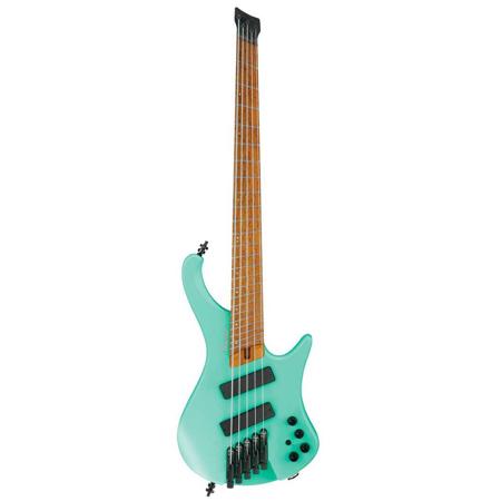 Ibanez EHB1005MS 5-String Headless Multi Scale Electric Bass Guitar, Roasted Birdseye Maple Fretboard, Sea Foam Green Matte