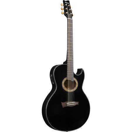 Ibanez Euphoria Steve Vai Signature EP5 AE Guitar, Black Pearl High Gloss