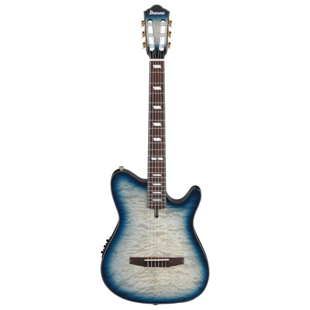 Ibanez FRH Series FRH20QMN Acoustic Electric Guitar, Cosmic Blue Starburst