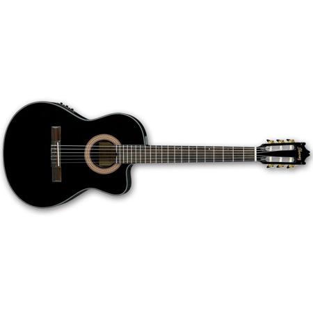 Ibanez Classical GA35CE Cutaway Acoustic Electric Guitar, Black Night High Gloss