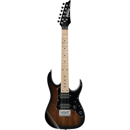 Ibanez miKro Series GRGM21M Electric Guitar, Maple Fretboard, Walnut Sunburst