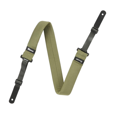 Ibanez GSF50 PowerPad Strap for Guitar, Moss Green