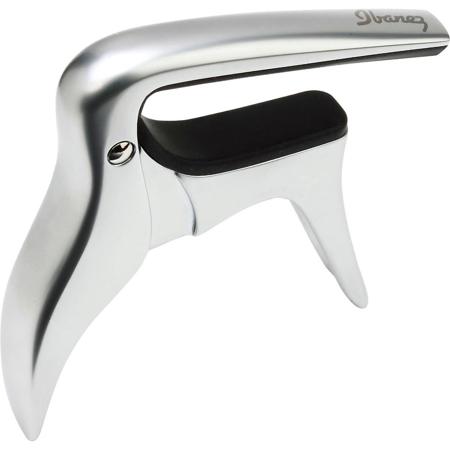 Ibanez Stainless Steel Capo for Acoustic and Electric Guitars, Silver