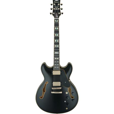 Ibanez John Scofield Signature JSM20 Electric Guitar with Case, Ebony Fretboard, Black Low Gloss