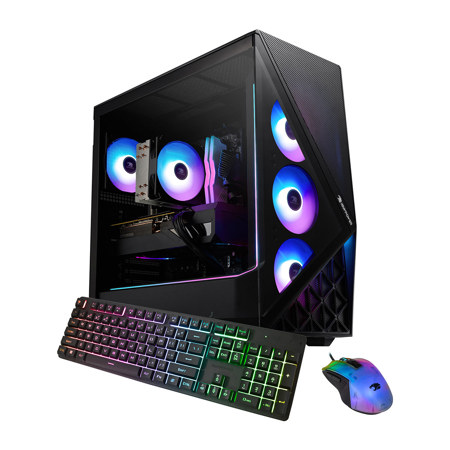 iBUYPOWER Slate Gaming, R7 8700F, 32GB, 2TB SSD, RX 9060 XT, W11H, Black