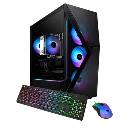 iBUYPOWER Slate SMA7N46T01 Gaming Desktop Computer, AMD Ryzen 7 5700 3.7GHz, 16GB RAM, 1TB SSD, NVIDIA GeForce RTX 4060 Ti 8GB, Windows 11 Home, Black