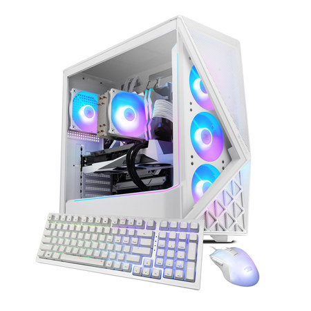 iBUYPOWER Slate SWI9N5702 Gaming Desktop Computer, Intel Core Ultra 9 285 2.5GHz, 32GB RAM, 1TB SSD, NVIDIA GeForce RTX 5070 12GB, Windows 11 Home, White