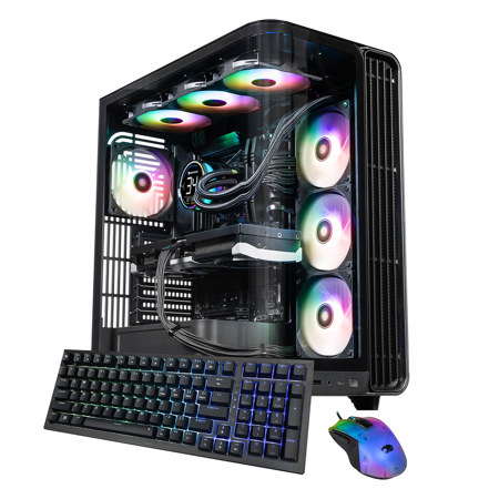 iBUYPOWER Trace TBA7R97XT01 Liquid Cooled Gaming Desktop Computer, AMD Ryzen 7 9800X3D 4.7GHz, 32GB RAM, 2TB SSD, AMD Radeon RX 9070XT 16GB, Windows 11 Home, Black